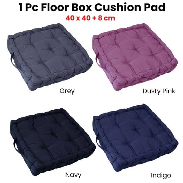1 Pc Floor Box Cushion Pad 40 x 40+ 8 cm Grey - Image 2