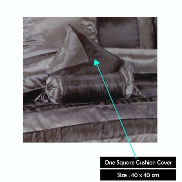 Boudoir Caledonia Black Silver Square Cushion Cover - Image 2
