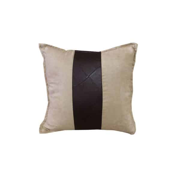 Phase 2 Studio Faux Suede/Faux Leather Square Cushion Cover 40 x 40 cm