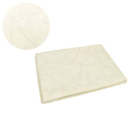 Damask Jacquard Polyester Tablecloth 180cm Round Swirls Cream