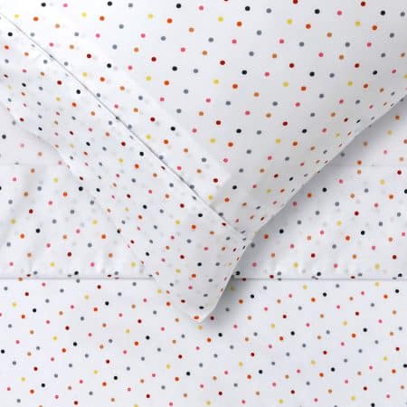 Happy Kids Polka Multi Printed Microfibre Sheet Set Double - Image 2