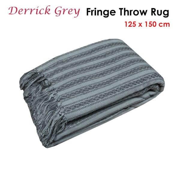 J.Elliot Home Derrick Grey Throw Rug - Image 2