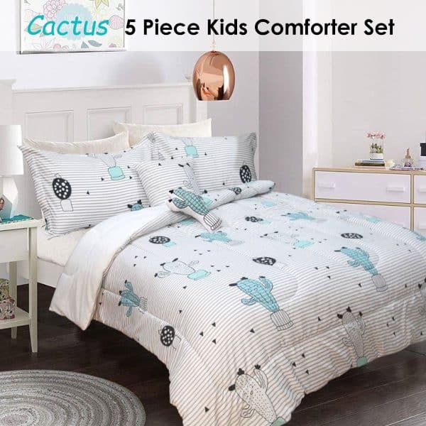 Ramesses 5 Piece Kids Comforter Set Cactus Double - Image 2