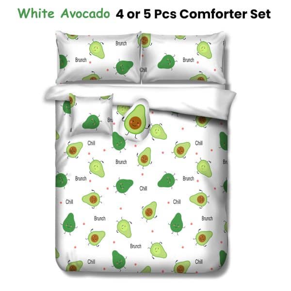 Ramesses White Avocado Kids Advventure 5 Pcs Comforter Set Queen - Image 2