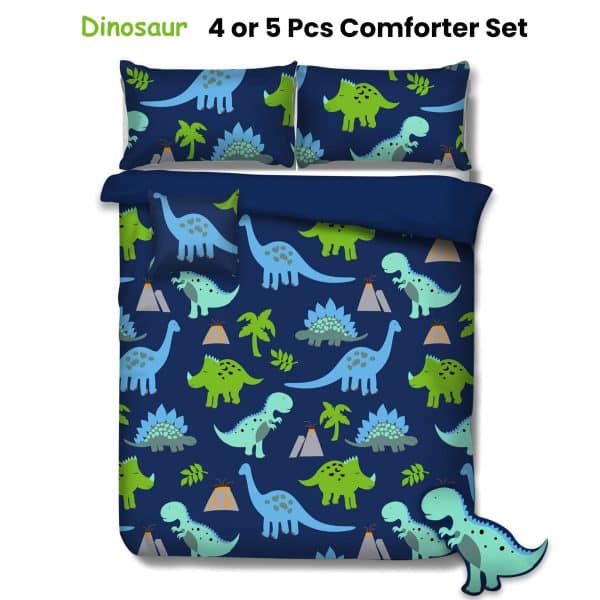 Ramesses Dinosaur Kids Advventure 5 Pcs Comforter Set Double - Image 2