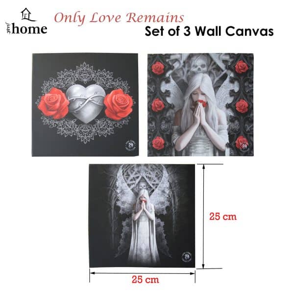Anne Stokes Set of 3 Only Love Remains Wall Canvas - Image 2