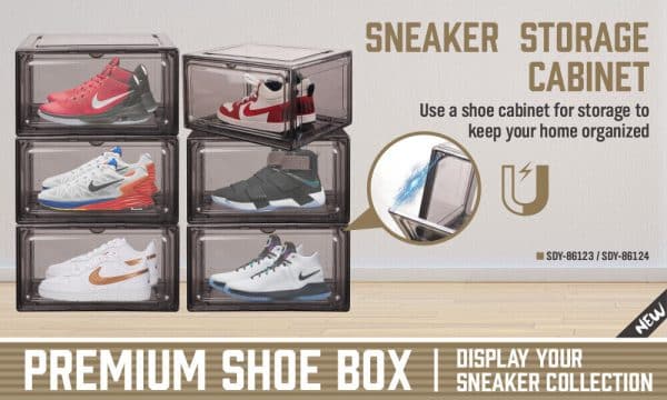 10Pcs Premium Acrylic Shoe Box Sneaker Display Storage Case  Boxes Magnetic Door Au - Image 2