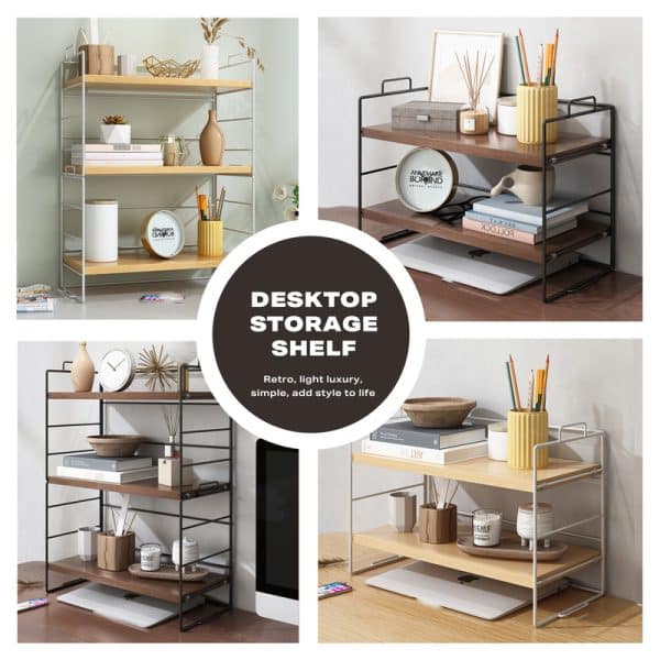 Desktop Storage Rack Bookshelf  Office - Image 2