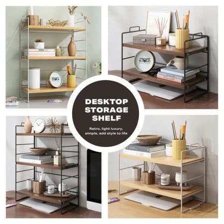 Desktop Storage Rack Bookshelf  Office - Image 2