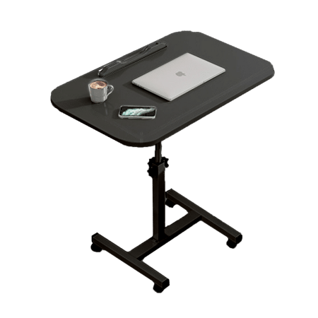 Movable lifting computer table bedside portable table (BLACK)