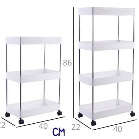 Space Saver Rolling Storage Trolley Cart 3 tier - Image 2
