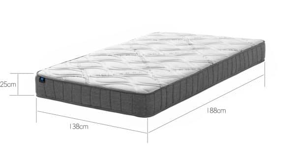 LUNALAND Easeful Eco Spay Foam Pocket Spring 20CM Double Hybrid Mattress - Image 2