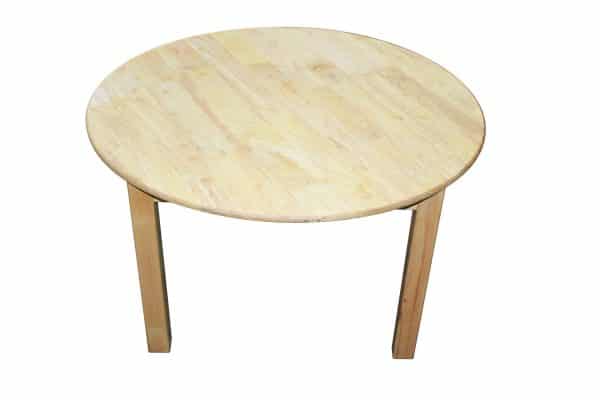 Rubberwood Round Table 90 - Image 2