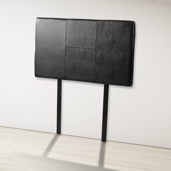 PU Leather Single Bed Headboard Bedhead - Black - Image 2