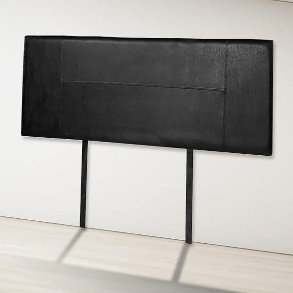 PU Leather Double Bed Headboard Bedhead - Black - Image 2