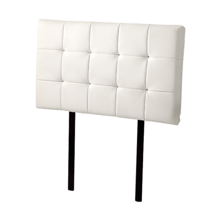 PU Leather Single Bed Deluxe Headboard Bedhead - White