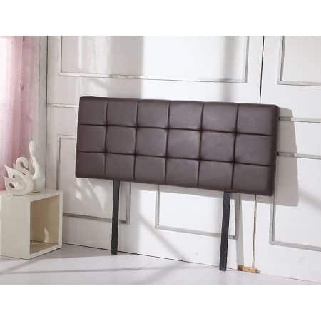 PU Leather Double Bed Deluxe Headboard Bedhead - Brown - Image 2