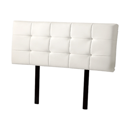 PU Leather Double Bed Deluxe Headboard Bedhead - White