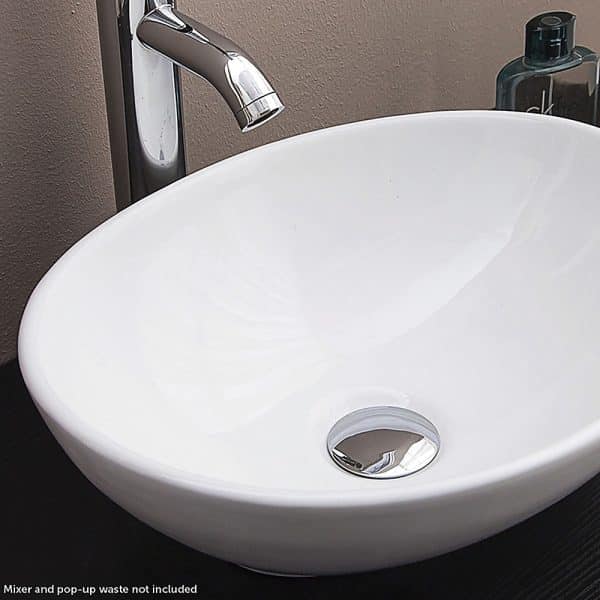 Above Counter Bathroom Vanity Oval Ceramic Basin - Image 2