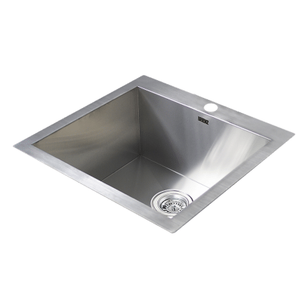 530x505mm Handmade Stainless Steel Topmount Kitchen Laundry Sink with Waste