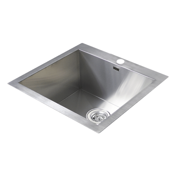 530x505mm Handmade Stainless Steel Topmount Kitchen Laundry Sink with Waste