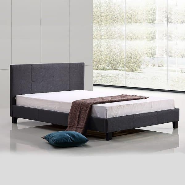 Queen Linen Fabric Bed Frame Grey - Image 2