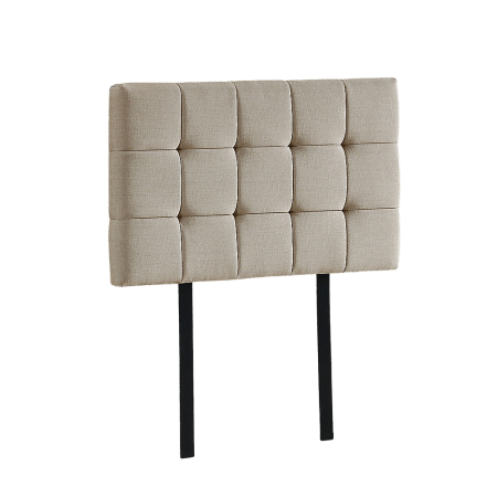 Linen Fabric Single Bed Deluxe Headboard Bedhead - Beige