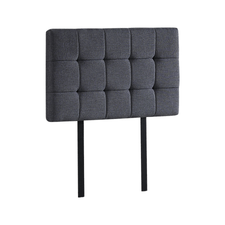 Linen Fabric Single Bed Deluxe Headboard Bedhead - Grey
