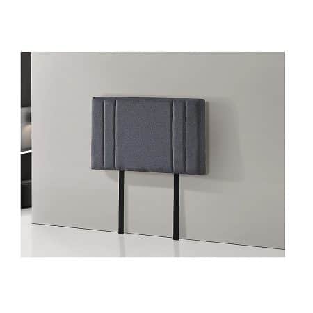 Linen Fabric Single Bed Deluxe Headboard Bedhead - Grey - Image 2