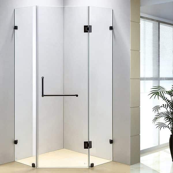 900 x 900mm Frameless 10mm Glass Shower Screen By Della Francesca - Image 2