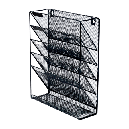 Wall Mount 6 Pocket Hanging File Sorter Organizer Folder Holder Rack Storage