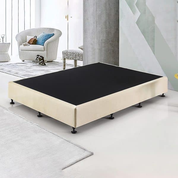 Palermo Queen Ensemble Bed Base Platinum Natural Sand Linen Fabric - Image 2