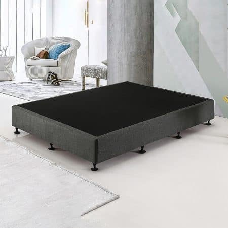 Palermo King Single Ensemble Bed Base Platinum Graphite Linen Fabric - Image 2