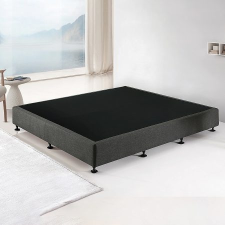 Palermo King Ensemble Bed Base Platinum Graphite Linen Fabric - Image 2