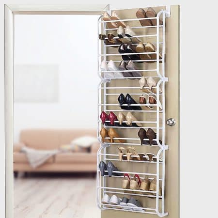 36 Pair Shoe Holder Organiser Over The Door Hanging Shelf Rack Storage Hook - Image 2