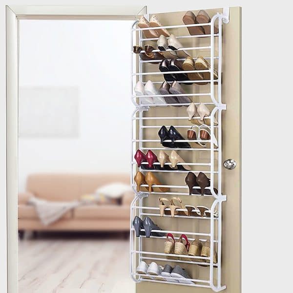 36 Pair Shoe Holder Organiser Over The Door Hanging Shelf Rack Storage Hook - Image 2