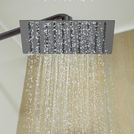 200mm Shower Head Square 304SS Electroplated Matte Black Finish - Image 2
