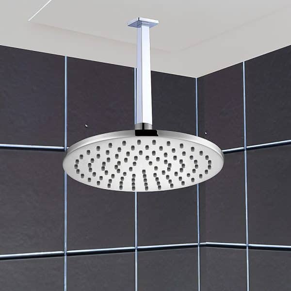 Shower Head Arm Wall Connector Square Bathroom Rainforest ShowerHead - Image 2