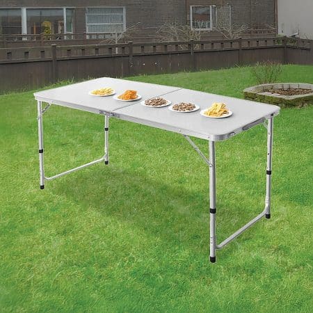 Aluminium Folding Table 120cm Portable Indoor Outdoor Picnic Party Camping Tables - Image 2