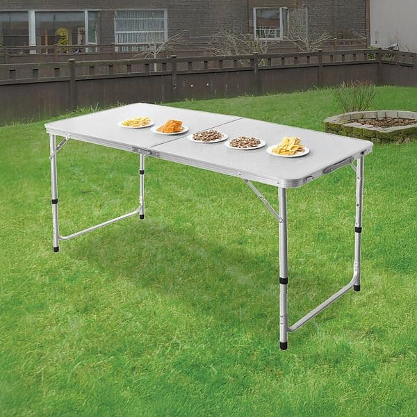 Aluminium Folding Table 120cm Portable Indoor Outdoor Picnic Party Camping Tables - Image 2