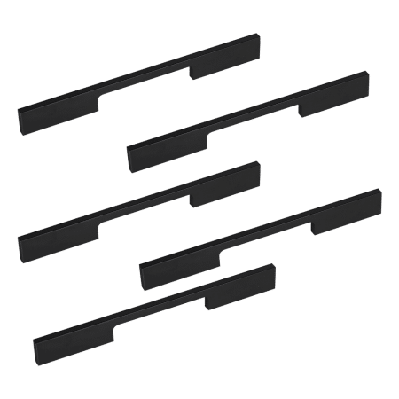 5 x 160mm Kitchen Handle Cabinet Cupboard Door Drawer Handles square Black furniture pulls