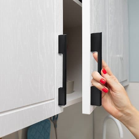 5 x 160mm Kitchen Handle Cabinet Cupboard Door Drawer Handles square Black furniture pulls - Image 2