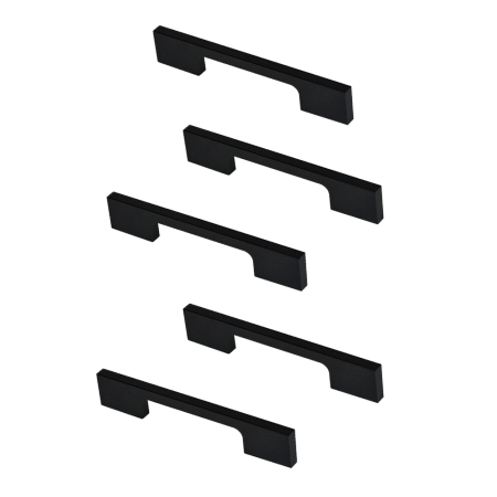 5 x 96mm Kitchen Handle Cabinet Cupboard Door Drawer Handles square Black furniture pulls