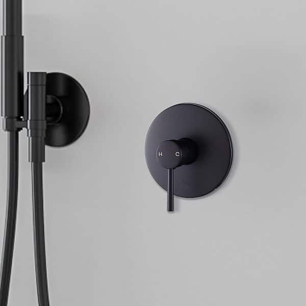 Shower Bath Mixer Tap Bathroom Electroplated Matte Black - Image 2