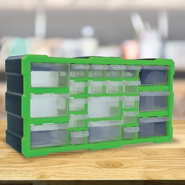 22 Multi Drawer Parts Storage Cabinet Unit Organiser Home Garage Tool Box - Image 2
