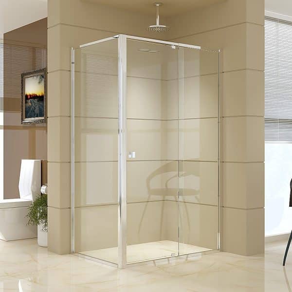 Semi Frameless Shower Screen (114~122)x 195cm & (98~101)x195cm Side AS/NZS Glass - Image 2