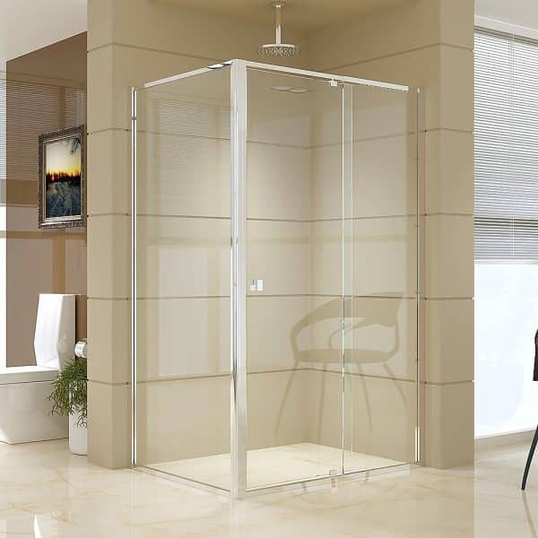 Semi Frameless Shower Screen (114~122)x 195cm & (89~92)x 195cm Side AS/NZS Glass - Image 2
