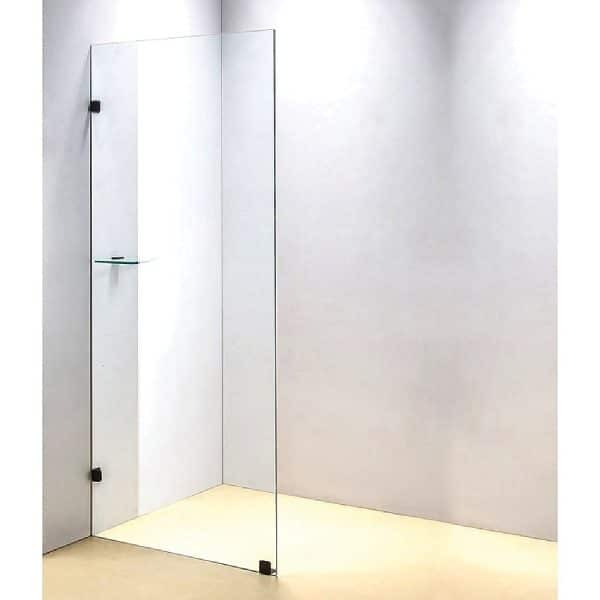 800 x 2100mm Frameless 10mm Safety Glass Shower Screen - Image 2