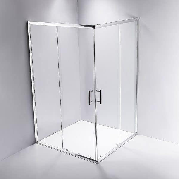 1000 x 1200mm Sliding Door Nano Safety Glass Shower Screen By Della Francesca - Image 2