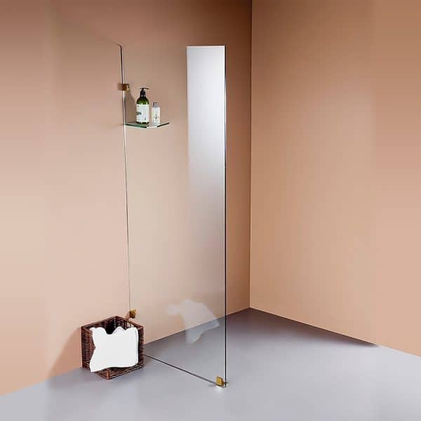 800 x 2100mm Frameless 10mm Safety Glass Shower Screen - Image 2